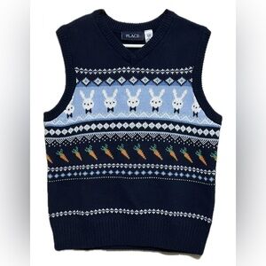 The Children's Place Navy Blue Sweater Vest (Size 7/8 Boys)